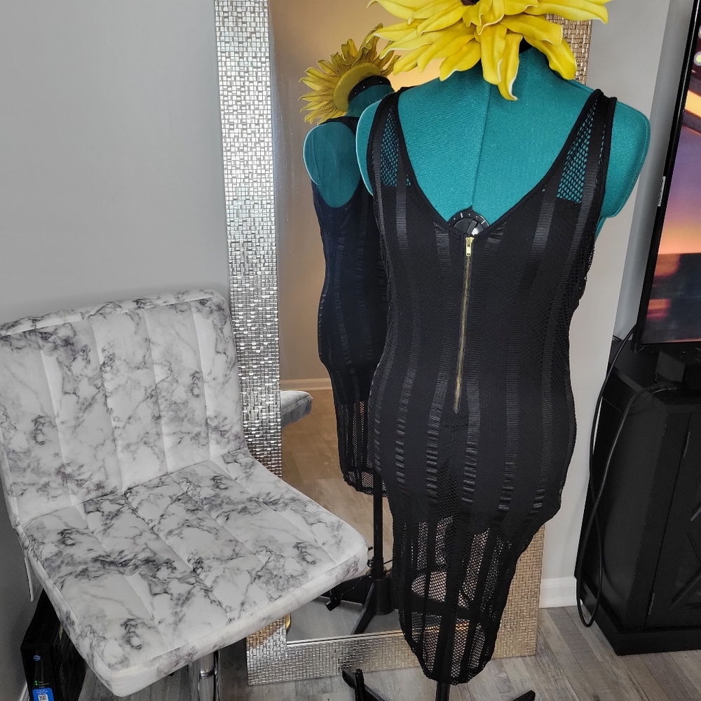 Black net dress